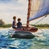 Sailing Away, a watercolor painting by Starr Winmill Shebesta